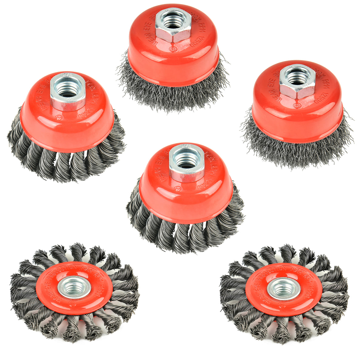 TILAX 3'' Wire Wheel Cup Brush End Brush Set Germany