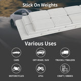 Click to see full view Aain 1oz, Grey, Adhesive Stick on Wheel Weights, EasyPeel Type. Cars, Trucks, SUVs, Motorcycles, Low Profile, 36 Strips/Box,144pcs