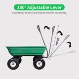 Aain Heavy Duty 600 lbs Capacity 4 Cubic Feet Steel Construction Garden Wheelbarrow,Dual-Wheel Garden Cart for Various Outdoor Tasks