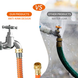 AAIN Garden Hose 5/8 in. x 50 ft, Heavy Duty Hybrid Garden Lead-Free Water Hose with 3/4in Male & Female Solid Brass Fittings, 150 PSI, Kink Resistant, All-Weather Flexible Rubber Hose for Backyard