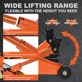 Aain 1.5-Ton Hydraulic Floor Jack - Heavy Duty Car Lift for Professional and Home Use, with Safety Release Valve and Large Saddle for Stability.