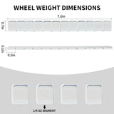 Aain 1/4 oz, zinc-Coated, Adhesive Stick on Wheel Weights, EasyPeel Type. Cars, Trucks, SUVs, Motorcycles, Low Profile, 48 Strips/Box,576pcs