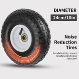 AAIN 800 lbs Metal Garden Cart, Heavy Duty Garden Wagon with Removable Steel Mesh Sides, Utility Yard Carts with 180° Rotating Handle with 10 inch Wheels, 4cu.ft Load Capacity Outdoor Wagons