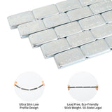 Aain 1oz, zinc-Coated, Adhesive Stick on Wheel Weights, EasyPeel Type Tire Wheel Weight for Cars, Trucks, SUVs, Motorcycles, Low Profile, 36 Strips/Box,144pcs