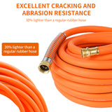 AAIN Garden Hose 5/8 in. x 50 ft, Heavy Duty Hybrid Garden Lead-Free Water Hose with 3/4in Male & Female Solid Brass Fittings, 150 PSI, Kink Resistant, All-Weather Flexible Rubber Hose for Backyard