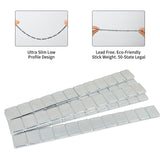 Aain 1/4 oz, zinc-Coated, Adhesive Stick on Wheel Weights, EasyPeel Type. Cars, Trucks, SUVs, Motorcycles, Low Profile, 48 Strips/Box,576pcs