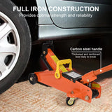 Aain 1.5-Ton Hydraulic Floor Jack - Heavy Duty Car Lift for Professional and Home Use, with Safety Release Valve and Large Saddle for Stability.