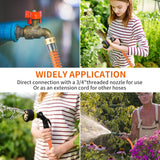 AAIN Garden Hose 5/8 in. x 50 ft, Heavy Duty Hybrid Garden Lead-Free Water Hose with 3/4in Male & Female Solid Brass Fittings, 150 PSI, Kink Resistant, All-Weather Flexible Rubber Hose for Backyard