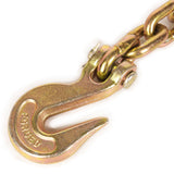 Aain Transport Tow Chain 3/8" Heavy Duty Log Chains with Hooks Grade 80 Chain 20FT for Logging Binder Tie Down Transport Flatbed Truck Trailer Safety- 6,600 lbs WLL