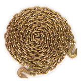 Aain Transport Tow Chain 3/8" Heavy Duty Log Chains with Hooks Grade 80 Chain 20FT for Logging Binder Tie Down Transport Flatbed Truck Trailer Safety- 6,600 lbs WLL