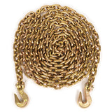 Aain Transport Tow Chain 3/8" Heavy Duty Log Chains with Hooks Grade 80 Chain 20FT for Logging Binder Tie Down Transport Flatbed Truck Trailer Safety- 6,600 lbs WLL