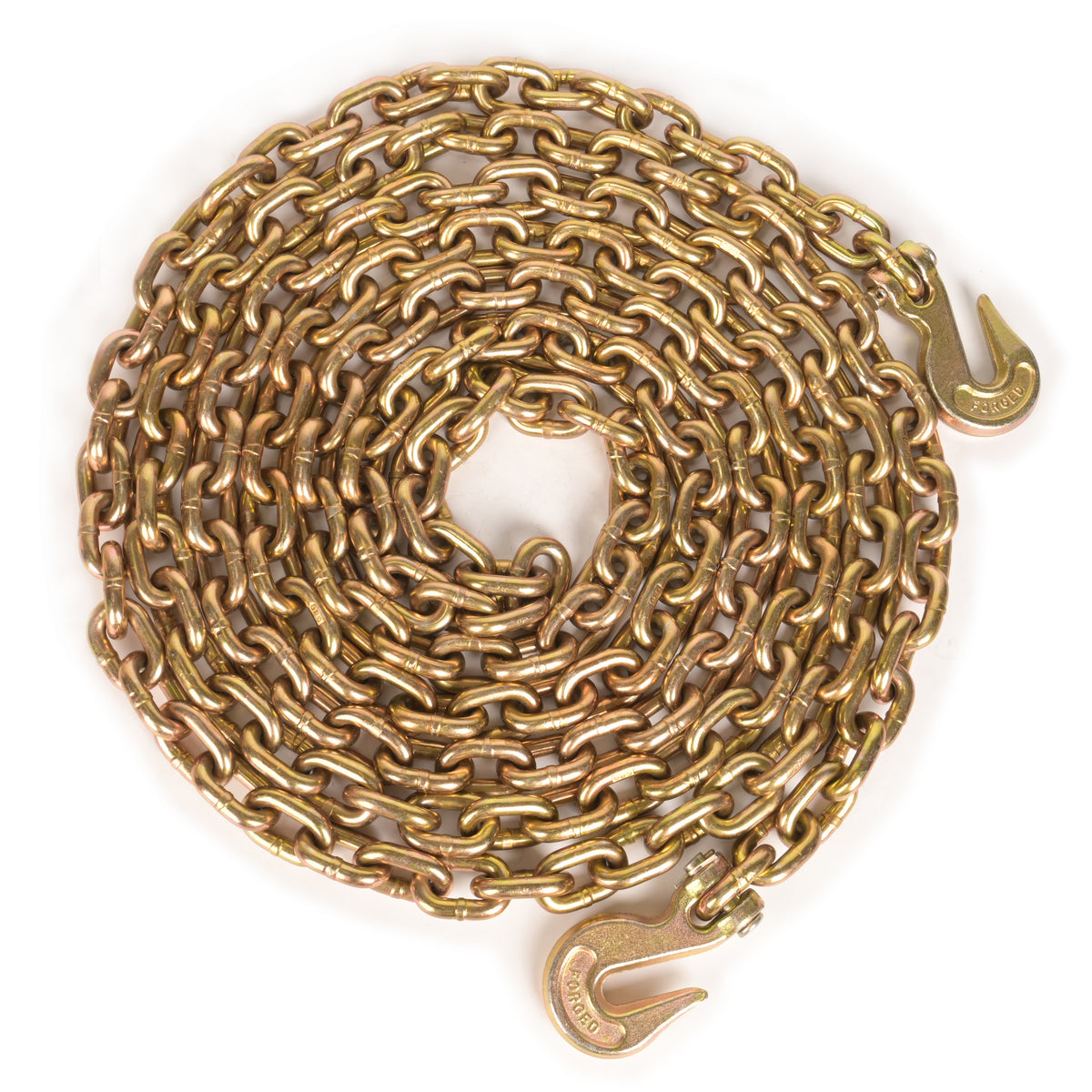 5/16" Tow Chain|G80 Transport Binder Chain With G70 Clevis Grab Hooks For Logging|15FT Tie Down Chain Wll 4900 Lbs|Trailer Safety Chains For