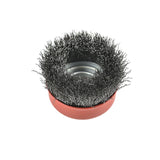 Aain 60 piece 3 Inch Crimped Wire Cup wheel Brush, Wire Cup Set For Grinders, 5/8"-11 UNC,Red