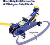 Heavy Duty 2-Ton Hydraulic Low Profile Floor Jack - 4000 lb Capacity, 5-1/8" to 13" Lift Range, Car Service Trolley Jack for Auto Repair (Blue )
