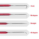 Aain 2 PCs Specialty Precision Pick and Hook Set, Car Auto Oil Seal/O-Ring Seal Gasket Pick Mini Precision Hooks Puller Remover - Hooked Pick Tool