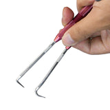 Aain 2 PCs Specialty Precision Pick and Hook Set, Car Auto Oil Seal/O-Ring Seal Gasket Pick Mini Precision Hooks Puller Remover - Hooked Pick Tool