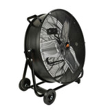 Aain AA011 24-Inch High Velocity Industrial Drum Fan, 7500 CFM Air Circulator for Warehouse, Garage, Workshop and Barn Use,Two-Speed, Black