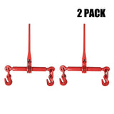 EI002A 5/16 Inch- 3/8 Inch Ratchet Load Binders For Heavy Duty Cargo Flatbed Trailers 2 Pack