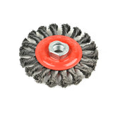 8pack 4 Inch Twist Knotted Wire Wheel Brush, Twist Wire Wheel for Grinders, 5/8"-11 UNC