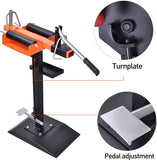 Aain Portable Manual Tire Spreader Tool, Motorcycle Tire Changer with Attached Tool Tray, Tilting Swivel