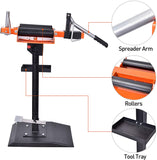Aain Portable Manual Tire Spreader Tool, Motorcycle Tire Changer with Attached Tool Tray, Tilting Swivel
