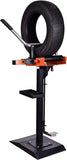 Aain Portable Manual Tire Spreader Tool, Motorcycle Tire Changer with Attached Tool Tray, Tilting Swivel