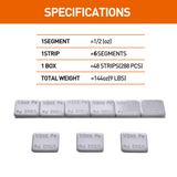 Aain 2 Boxes 1/2oz, 0.5oz, Grey, Adhesive Stick on Wheel Weights, EasyPeel Type, Ultra Slim Low Profile Wheel Weights for Cars, Trucks, SUVs, Motorcycles. 144oz/Box, 576pcs