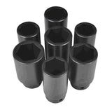 Aain MKT022 7pcs 6-point 1/2 Inch Drive Deep Spindle Axle Nut Impact Socket Set - Deep Impact Socket Set - Metric - Include 29 mm, 30mm, 32 mm, 34 mm, 35 mm, 36mm,38 mm Axle nut sockets