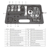 Eisen MKT021 18 pc Master Quick Disconnect Tool Kit, Automotive AC Fuel Line And Transmission Oil Cooler Line, Includes Scissor Type Remover, Compatible With Most Ford Chevy GM Models