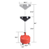 Aain AA045 8 Gallon Portable Waste Oil Drain,Industrial Fluid Drain Tank with Wheels and Adjustable Funnel Height. Red.