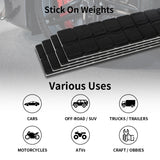 AA062 1/4oz, 0.25oz, Black, Adhesive Stick on Wheel Weights, EasyPeel Type for Cars, Trucks, SUVs, Motorcycles, Low Profile, 72oz/Box, U.S Quality, (288pcs) AA062