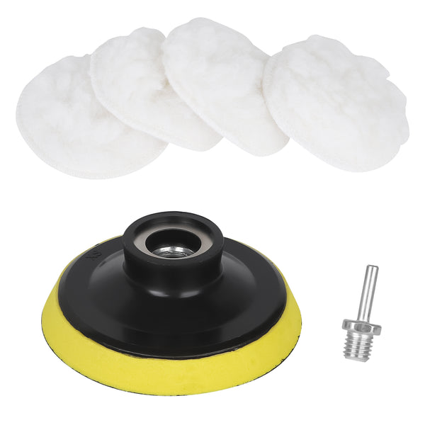 12Pcs 3 Inch Wool Cutting Pad, Wool Buffing Polishing Pad