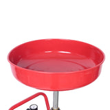 AA055 18 Gallon Portable Waste Oil Drain, Air Operated Industrial Fluid Drain Tank With Wheel, Adjustable Funnel Heigh