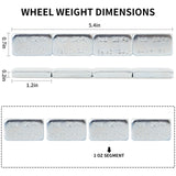 AA058 1 oz Stick on Wheel Weights, Adhesive Back, Easy to Peel, 36strips/Box 144pcs  Zinc Tire Weight AA058