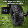 AAIN AA110 Garden Hose Reel Cart, Heavy Duty Metal Hose Reel Holds Up to 300 ft of 5/8" Hose, 4 Wheel Garden Hose Cart for Outdoor Yard Lawn Farm