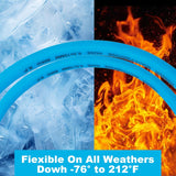 A A IN Air Hose 1/4 in x 25 ft Rubber Air Compressor Hose with Lightweight, Kink Resistant, Flexible, All-Weather Air Tool Hoses 300 PSI Air Tools Hose for Roofing and Furniture Jobs