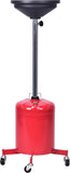 5 Gallon Portable Oil Lift Drain, Steel Oil Drain, Adjustable Height Waster Oil drain for Changing car and Truck Motor Oil, Red