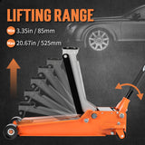 Aain Low Profile Hydraulic Trolley Service/Floor Jack, 4 Ton (8000 lbs) Capacity, Lifting Range 3.3"-20",Orange