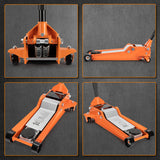 Aain Low Profile Hydraulic Trolley Service/Floor Jack, 4 Ton (8000 lbs) Capacity, Lifting Range 3.3"-20",Orange