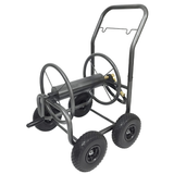 AAIN AA110 Garden Hose Reel Cart, Heavy Duty Metal Hose Reel Holds Up to 300 ft of 5/8" Hose, 4 Wheel Garden Hose Cart for Outdoor Yard Lawn Farm