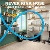 A A IN Air Hose 1/4 in x 25 ft Rubber Air Compressor Hose with Lightweight, Kink Resistant, Flexible, All-Weather Air Tool Hoses 300 PSI Air Tools Hose for Roofing and Furniture Jobs