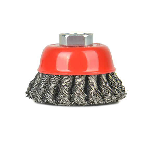 60 piece 3 inch Twisted Knotted Cup Brush with 5/8