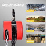 AAIN Chain Hoist ton, Manual Chain Hoist Accurate and Safe Operation, high-Quality Alloy Steel, feet Chain Length, Suitable for Industrial use, Chain, Chain Link, Electric Chain Hoist. (3T3M/10FT)