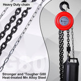 AAIN Chain Hoist ton, Manual Chain Hoist Accurate and Safe Operation, high-Quality Alloy Steel, feet Chain Length, Suitable for Industrial use, Chain, Chain Link, Electric Chain Hoist. (3T3M/10FT)