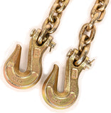 Aain 2 Pack Binder/Safety Chain with G70 Clevis Grab Hooks Heavy Duty Chain Grade 80-5/16 Inch x 10 Ft Tow Chain-4,900 Pound Safe Working Load Trailer Chains for Transporting Towing Tie Down Binding