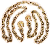 Aain 2 Pack Binder/Safety Chain with G70 Clevis Grab Hooks Heavy Duty Chain Grade 80-5/16 Inch x 10 Ft Tow Chain-4,900 Pound Safe Working Load Trailer Chains for Transporting Towing Tie Down Binding