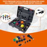 TM105 Radiator Pressure Tester Kit, Automotive Vacuum Cooling System Refill Kit, 16pcs, Made in Taiwan