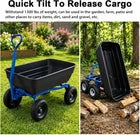 1300 lb Heavy Duty Garden Dump Cart,13" Pneumatic Tires, Utility Wagon | 7 Cu. Ft. Capacity, Quick-Release Dump System, Durable Poly Bed, Garden, Yard & Landscaping Use, Farm Work