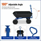 1300 lb Heavy Duty Garden Dump Cart,13" Pneumatic Tires, Utility Wagon | 7 Cu. Ft. Capacity, Quick-Release Dump System, Durable Poly Bed, Garden, Yard & Landscaping Use, Farm Work