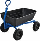 1300 lb Heavy Duty Garden Dump Cart,13" Pneumatic Tires, Utility Wagon | 7 Cu. Ft. Capacity, Quick-Release Dump System, Durable Poly Bed, Garden, Yard & Landscaping Use, Farm Work